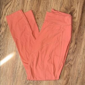 Coral Gym-shark Workout Leggings